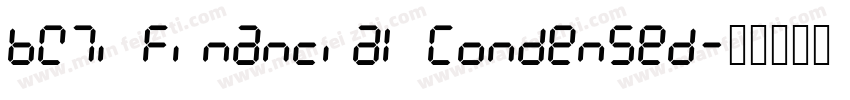 BW7i Financial Condensed字体转换